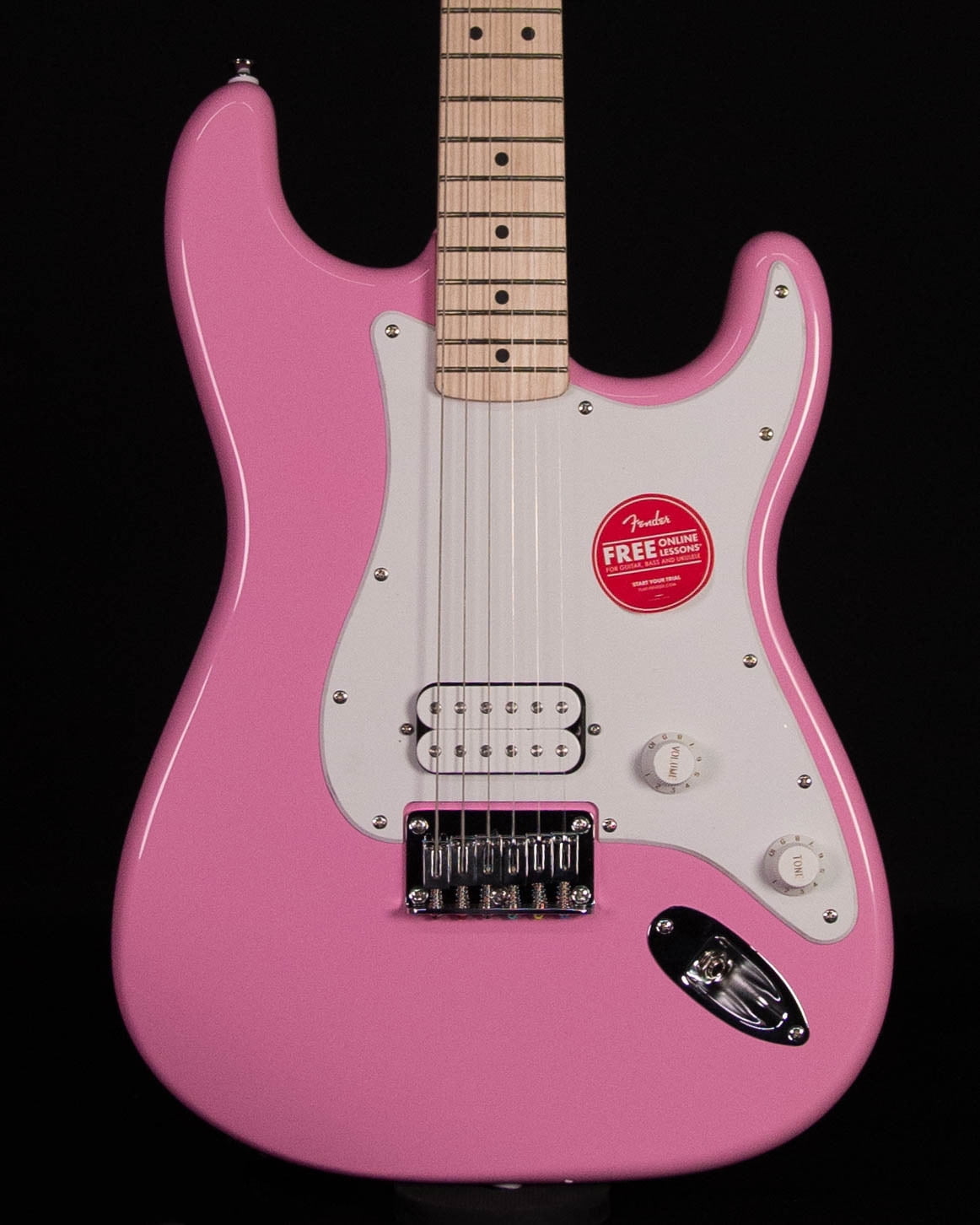 Squier Sonic Stratocaster HT H, Maple FB, Flash Pink