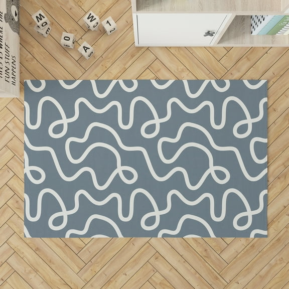 Squig Blue Kids Play Mat