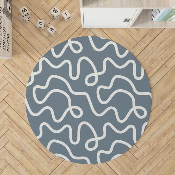 Squig Blue Kids Play Mat