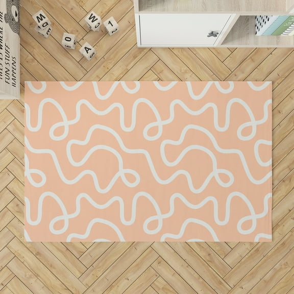 Squig Peach Kids Play Mat