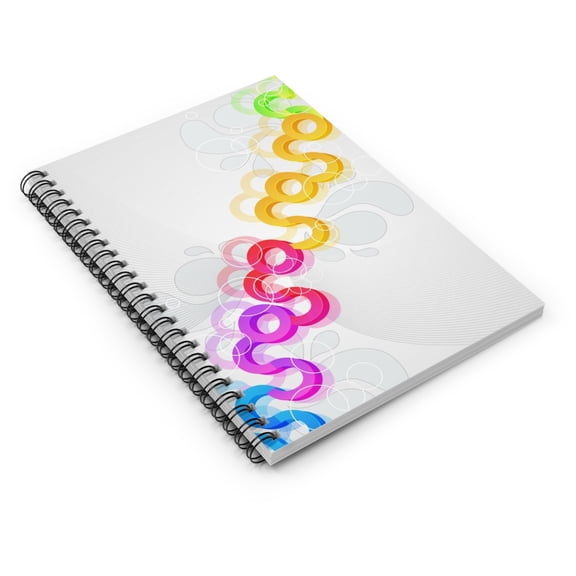 Squiggles Colorful Design - Spiral Notebook - Ruled Line