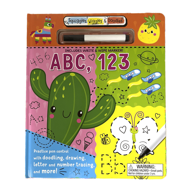 Squiggles Scribbles Doodles 英語絵本 Squiggles, Wiggles and Doodles: ABC, 123, Includes Write