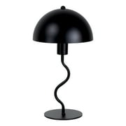 BrightSide Black Metal Mushroom Lamp for Indoor Use