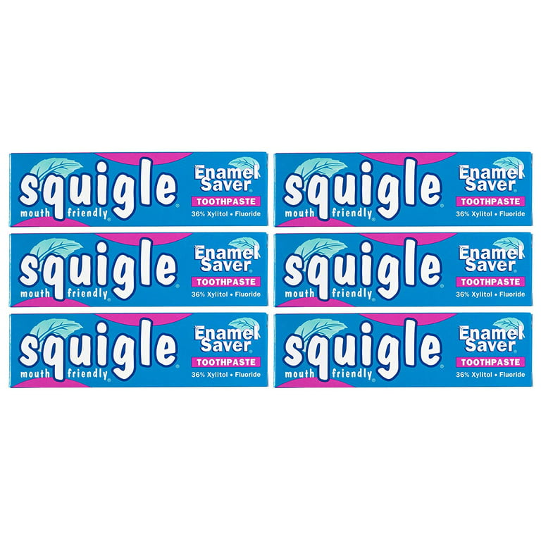 Squigle Enamel Saver Toothpaste (Helps Prevent Canker Sores, Perioral  Dermatitis, Bad Breath, Chapped Lips. Soothes and Protects Dry Mouths) - 6  Pack