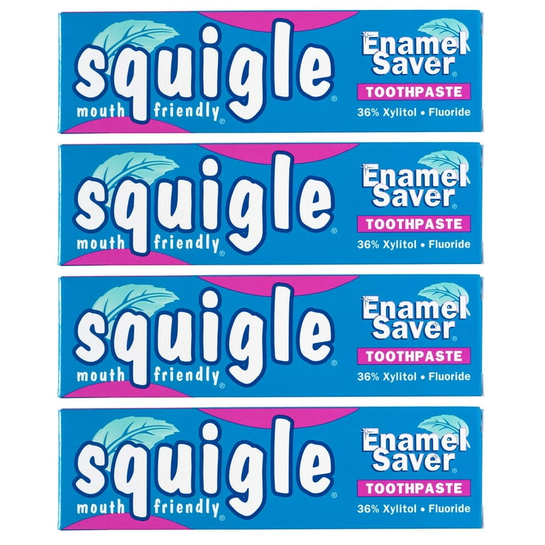 Squigle Enamel Saver Toothpaste (Canker Sore Prevention & Treatment)  Prevents Cavities Perioral Dermatitis Bad Breath Chapped Lips - 2 Pack
