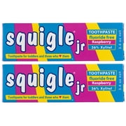Squigle Jr Kids 36% Xylitol Toothpaste, Fluoride-Free, Raspberry Flavour