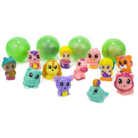 Squinkies Bubble Pack Collectible Dolls with 16 containers, Multicolor, 7.37", 10.2743"