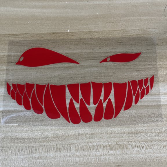Squinting Evil Smile Expression Reflective Car Sticker Decal Motorcycle Decal Funny Car Body Styling Decoration Car Window Sticker Vinyl Waterproof Sunscreen