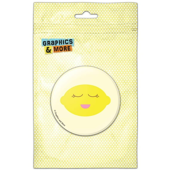 Squinty Lemon Refrigerator Button Magnet