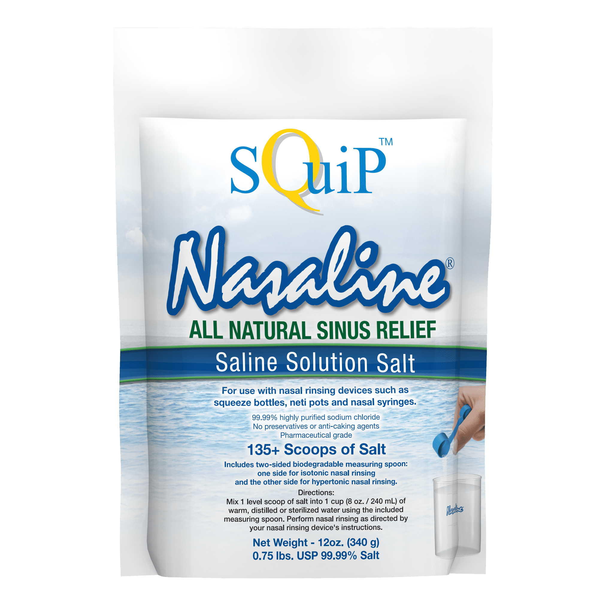Nasaline Saline Solution Salt - 12 oz pouch