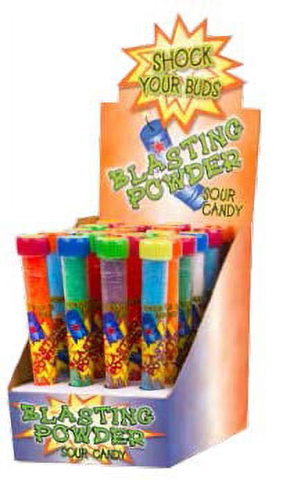 Squire Boone Blasting Powder Sour Candy Tubes - 24 Count Display Box