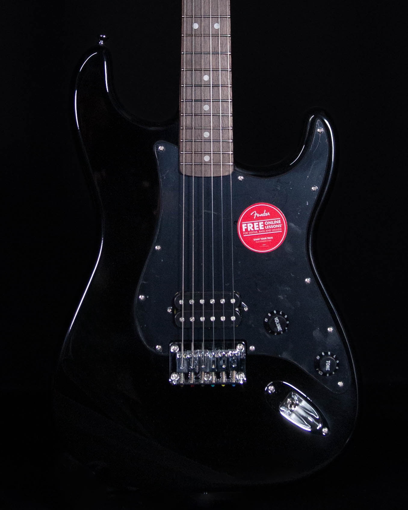 Squire Sonic Stratocaster HT H Electric Guitar, Black, Laurel