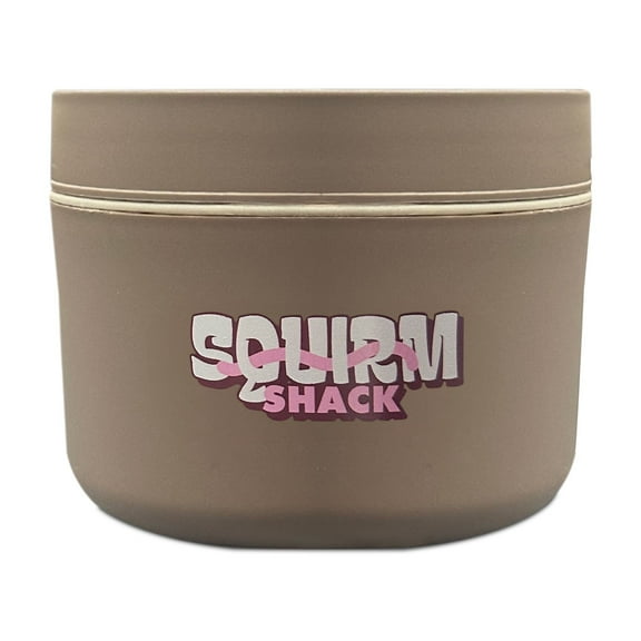 Squirm Shack - Insulated Fishing Bait Container, Stainless Steel, Live Bait Storage, Worm Holder, Nightcrawler Box, Bait Bucket, Compact and Durable, Keeps Bait Fresh and Alive