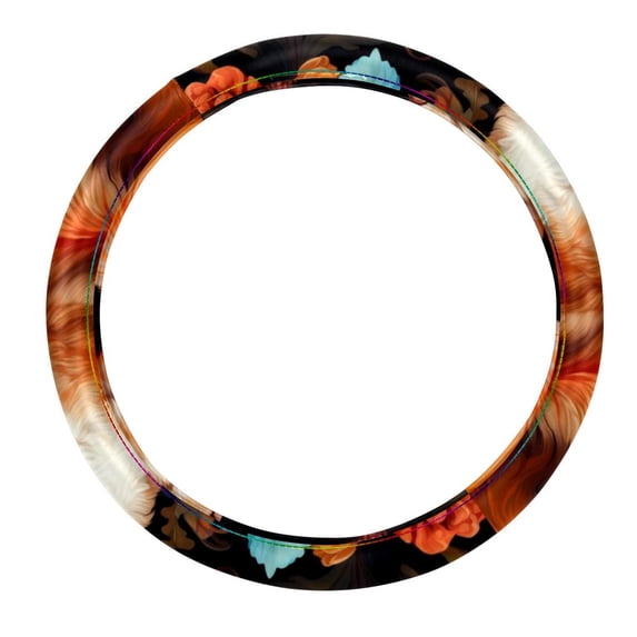 Squirrel 14.5 Inch Printing PVC Leather Auto Accessories Steering Wheel Covers Car Wheel Cover Steering Wheel Cover