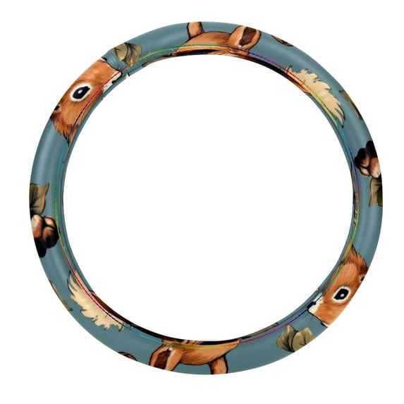 Squirrel 14.5 Inch Printing PVC Leather Car Wheel Cover Auto Accessories