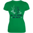 thumbnail image 1 of Squirrel All My Friends are Nuts Juniors Soft T Shirt Irish Green LG, 1 of 1