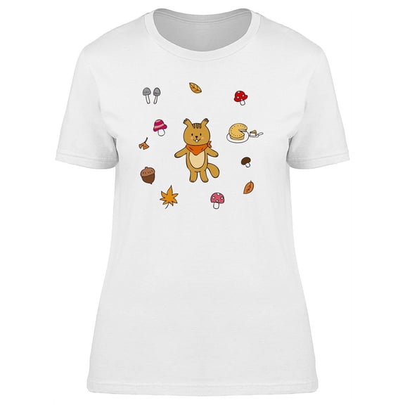Squirrel And Autumn T-Shirt Women -Image by Shutterstock, Female Large