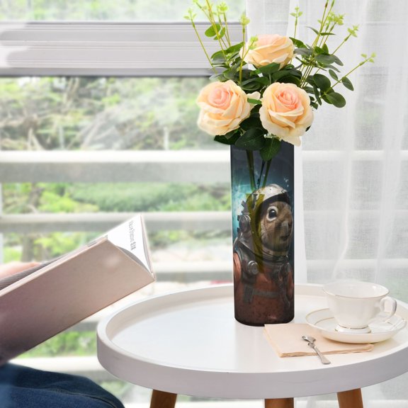 Squirrel Astronaut Space Vases for Flowers Modern Decorative Vase Home Decor for Bedroom Kitchen Living Room Centerpieces