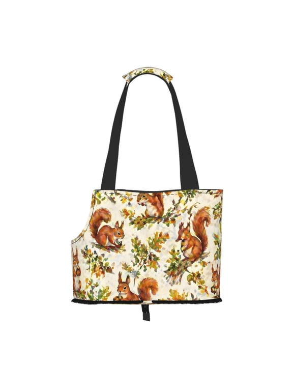 Squirrel Autumn Pet Tote Bag Lightweight Shoulder Bag for Shopping and Travel