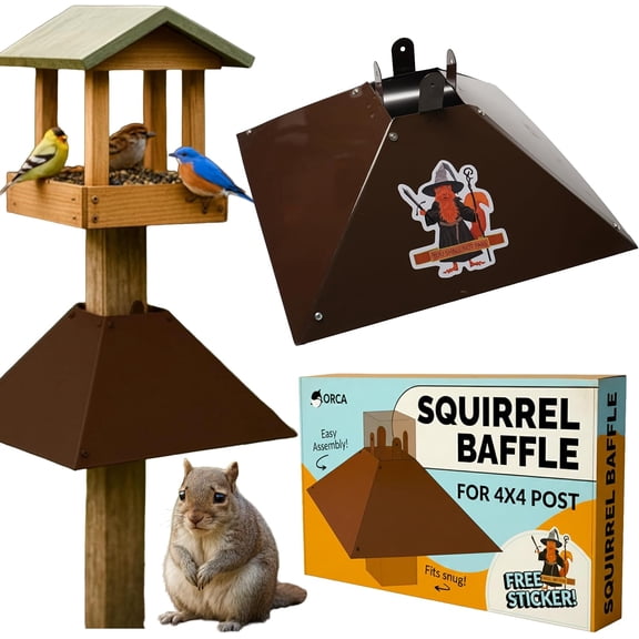 Squirrel Baffle for 4x4 Post | Metal Bird Feeder Squirrel Guard Baffles for Bird Feeders for Outdoors, Extra Large Cone Blocker for Post Sized 4 x 4, Also Effective As a Raccoon Baffle for 4x4 Posts