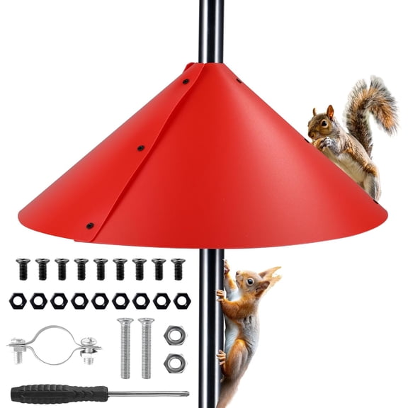 Squirrel Baffle for Bird Feeders, 18 Inch Large Plastic Wrap Around Squirrel Baffle Squirrel Guards for Bird Feeders Pole Bird House Guards for Outdoor Protect Hanging Bird Feeders