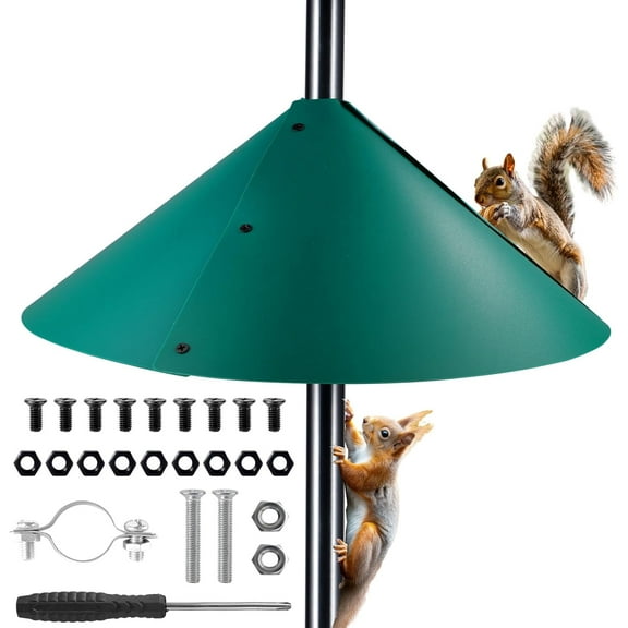 Squirrel Baffle for Bird Feeders, 18 Inch Large Plastic Wrap Around Squirrel Baffle Squirrel Guards for Bird Feeders Pole Bird House Guards for Outdoor Protect Hanging Bird Feeders