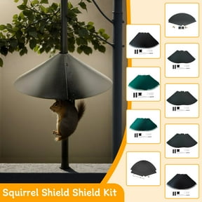 Squirrel Baffle for Bird Feeders 2pc, Dome Shaped Hanging Shield for Outdoor Bird Feeder Protection, Weather Resistant Squirrel Guard for Pole or Hanging Mounts