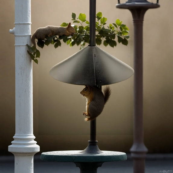 Squirrel Baffle For Bird Feeders, Outdoor Hanging Dome Shield With Effective Squirrel Blocking Design That Keeps Squirrels From Reaching Feeders To Ensure Uninterrupted Meals For