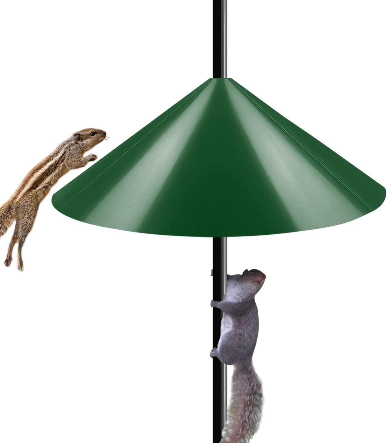 Déflecteur Anti-écureuils PVC 45,7 Cm (18 Pouces) - Pour Protéger Les Mangeoires à Oiseaux, Conception Rotative Avec Pointes