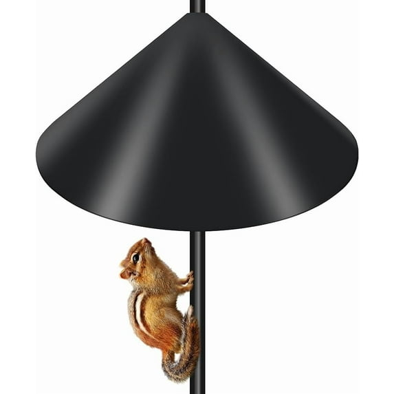 Squirrel Baffle,Squirrel Proof Baffle, 12-inch Wide Squirrel Guard Stopper, Save Bird Houses from Squirrels, Raccoons, and Rodents, Black