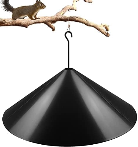 Squirrel Baffle Wrap Guard Around Protects Hanging Bird Feeders for Outdoor Shepherd’s Hook, Save Bird Houses from Squirrels, Raccoons, and Rodents - Hang Mount 19 Inch 1pcs