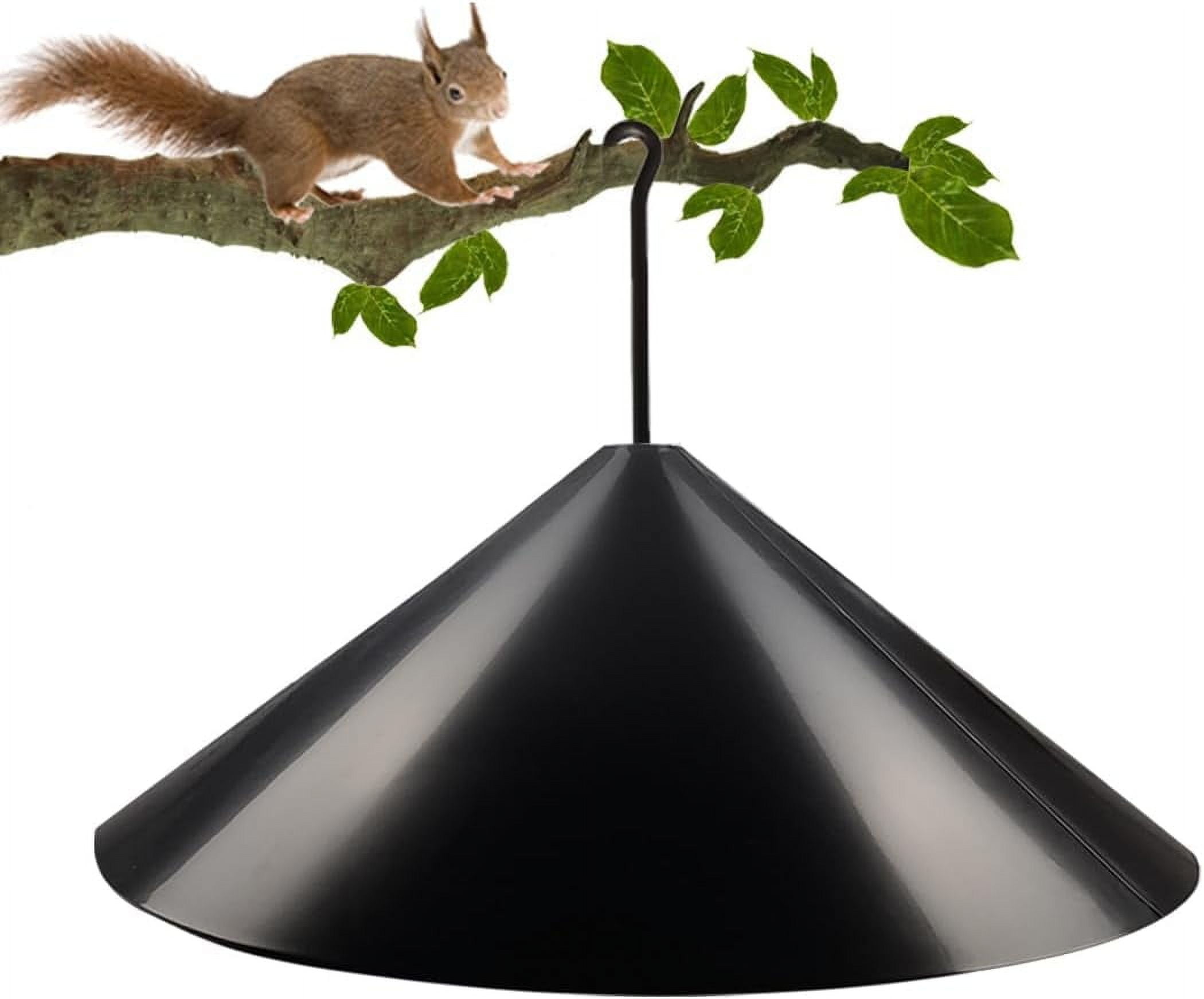 Squirrel Baffle for Bird Feeder Pole, Outside Hanging Mount Bird House Guard for Outdoor Shepherd’s Hook,19 Inch Diameter, 1 Pack