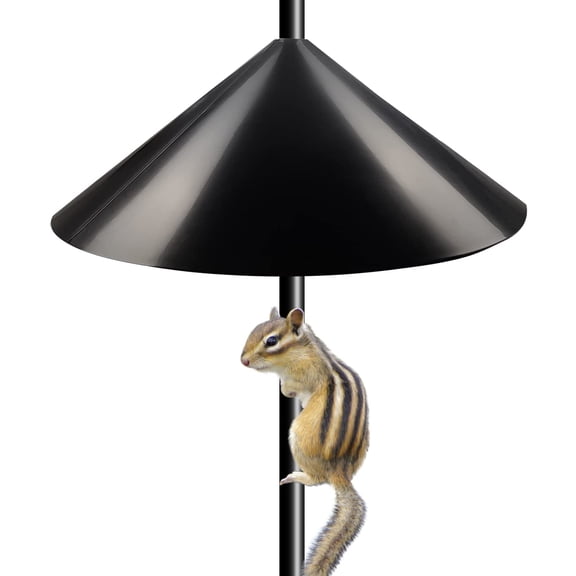 Squirrel Baffle for Bird Feeder Pole, Outside Pole Mount Bird House Guard for Outdoor Shepherds Hook, 19 Inch Diameter, 1 Pack