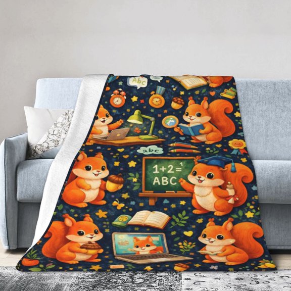 Squirrel Blanket Gift for Learning Home Decor Perfect Gift for Her 50x40