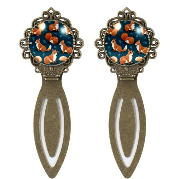 Squirrel Book Accessories: Vintage Copper-Colored Lace Bookmarks, Stainless Steel Material, Set of 2