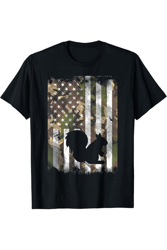 Squirrel Camo Vintage Men Women Boys T Shirt