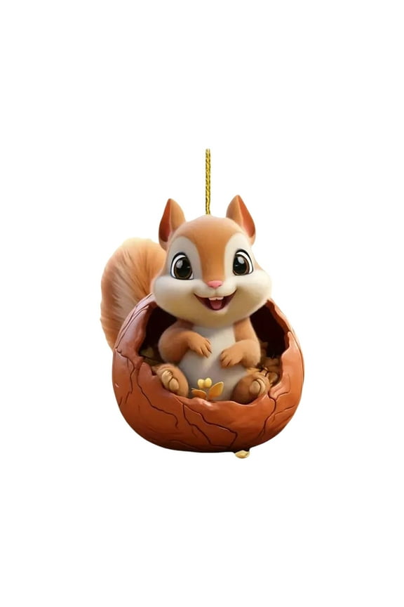 Squirrel Car Pendant With Acrylic Material For Keychain Backpack And Interior Decoration