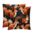 thumbnail image 1 of Squirrel Chair Pillow Covers Set with Unique Patterns for Bed and Throw Pillows - Sizes 16x16, 18x18, 20x20 Inches for Various Occasions - Set of 2 Items, 1 of 6