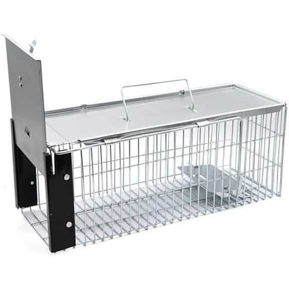Squirrel/Chipmunk Trap Heavy Duty Humane Live Cage for Rats, Mice, Weasels, and Other Small Rodents Outdoor Reusable Steel Animal Trap for Pati$$Garden & Patio
