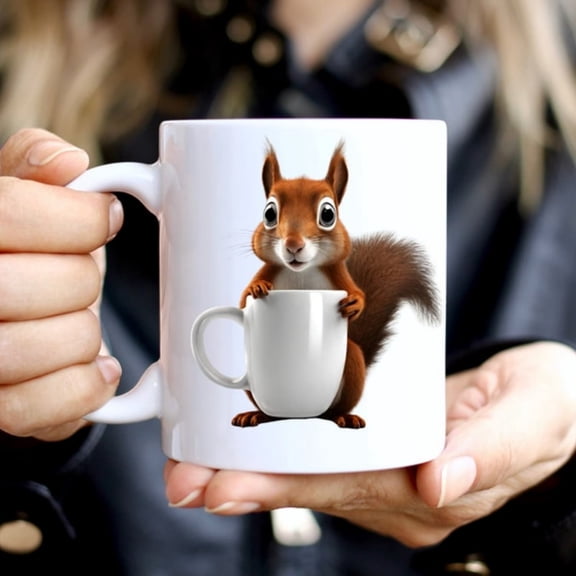 Squirrel Coffee Mug Animal Lover Ceramic Mug Gift.jpg