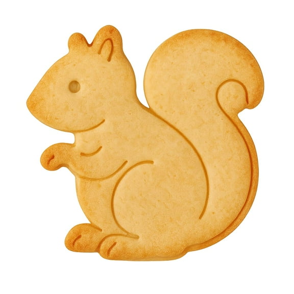 Squirrel Cookie Cutter & Stamp 4x3.92" for Baking Fondant Clay Embosser Gifts