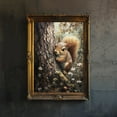 thumbnail image 1 of Squirrel Cottagecore Poster Whimsical Woodland Wall Art Rustic Nature Print for Living Room Bedroom or Gallery Wall Vintage Country Home - Poster Unframed, 1 of 3