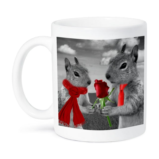 3dRose Air Force Mom Mug - 15oz Ceramic Mug With Red Interior & Double-Sided Print