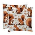 thumbnail image 1 of Squirrel Covers with Unique Patterns, Set of 2 Decorative Throw Pillow Inserts for Sofa Bed Couch, 16x16/18x18/20x20 Inches, Ideal for Home Decor and Gifting, 1 of 6