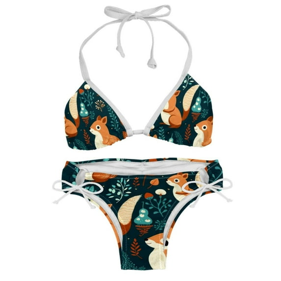 Squirrel Detachable Sponge, Adjustable Strap, Bikini Set Two-Pack Swim Suit – Beach, Pool, Vacation