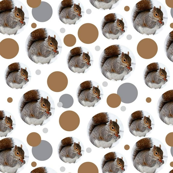 Squirrel Eating in Winter Premium Gift Wrap Wrapping Paper Roll Pattern
