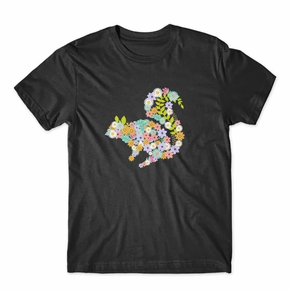 Squirrel Flower T-Shirt 100% Cotton Premium Tee NEW