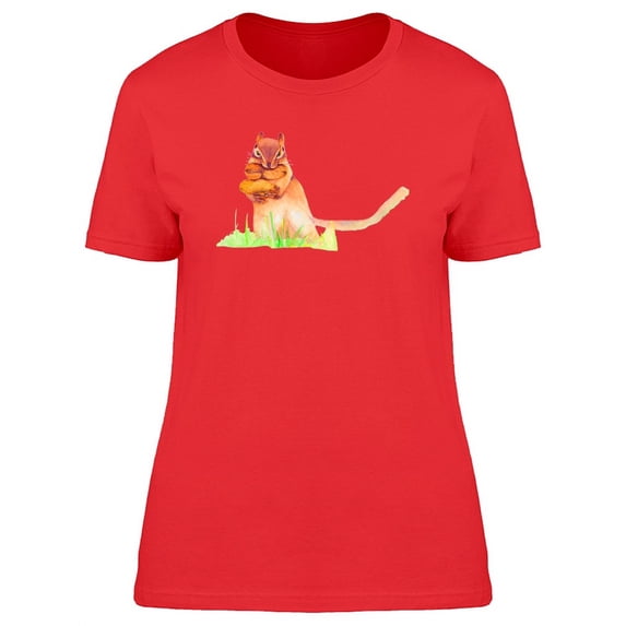 Squirrel Full Of Food T-Shirt Women -Image by Shutterstock, Female x-Large