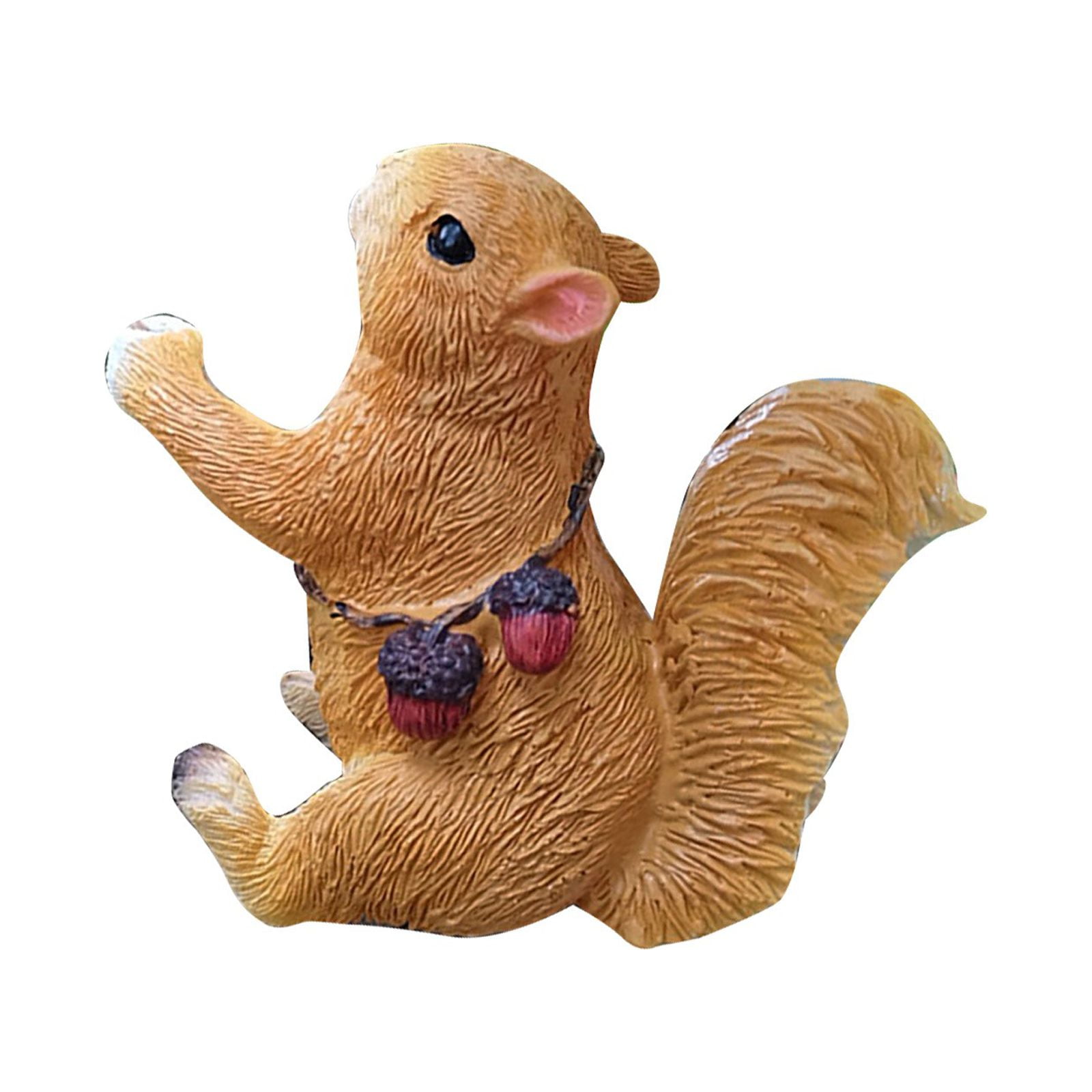 Squirrel Garden Statue Decor Statue Cute Resin Squirrel Outdoor Fun ...