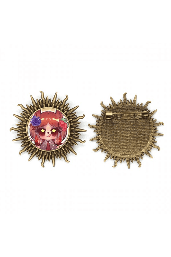 Squirrel Germany Schweinshaxe Metall Sonne Brosche Haken Pin